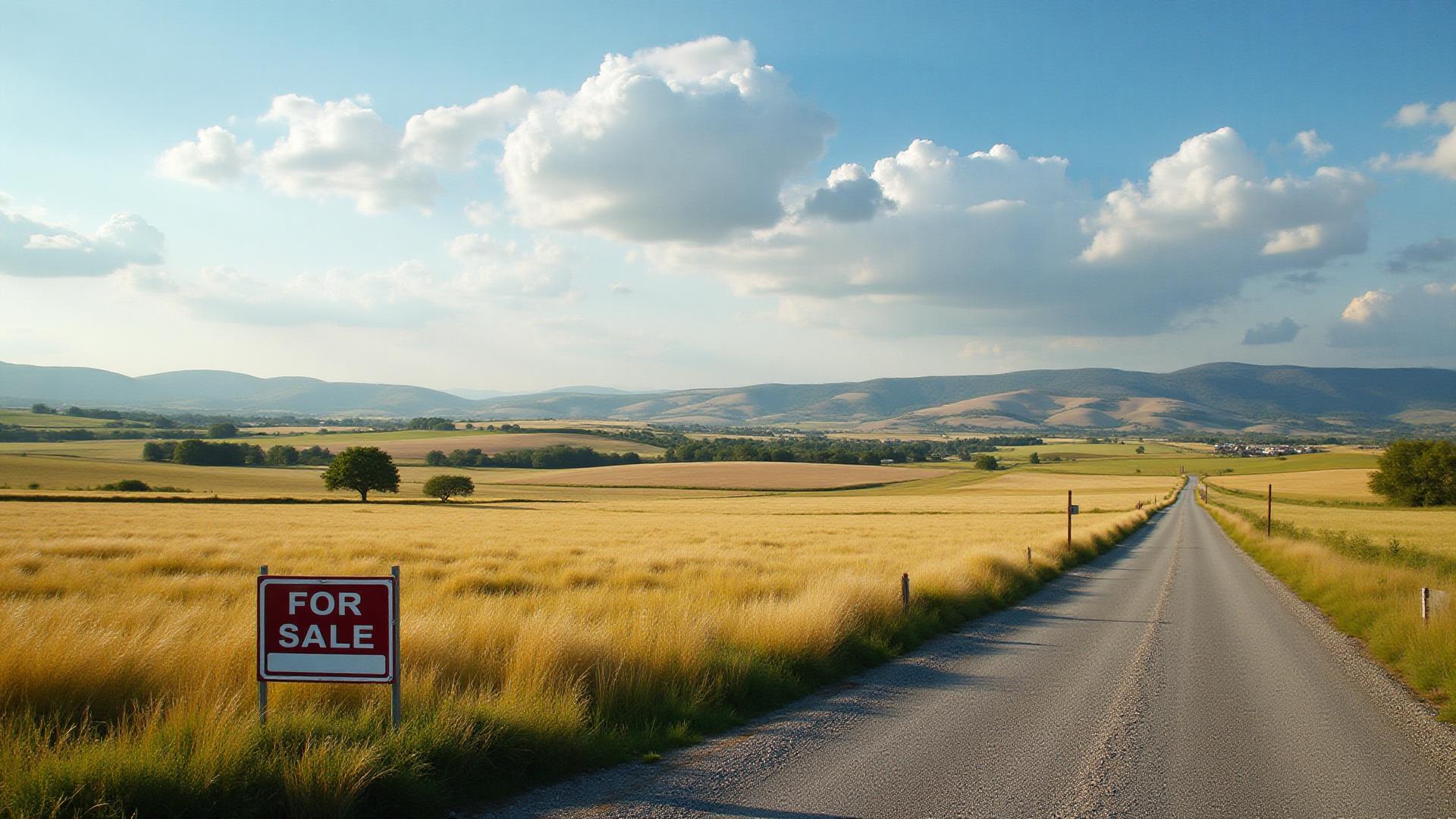 Rural farmland with rolling hills - ideal vacant land for purchase